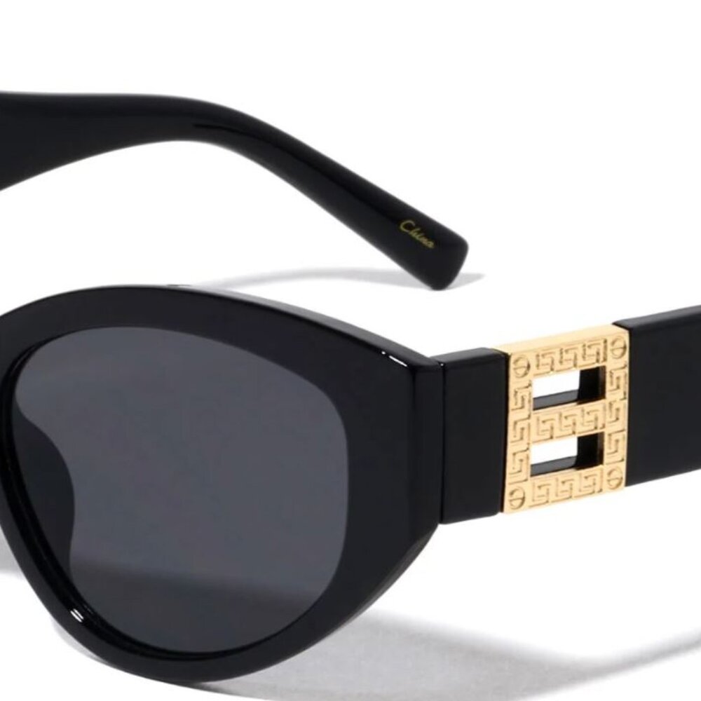 Women Men Sunglasses Fashion‎ Cat Eye Retro Black Frame Frame Classic Shades New